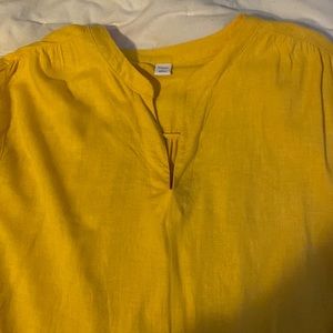 Beautiful mustard v neck blouse